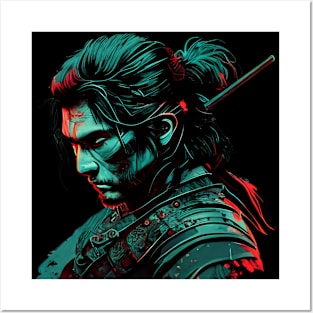 Samurai print Posters and Art